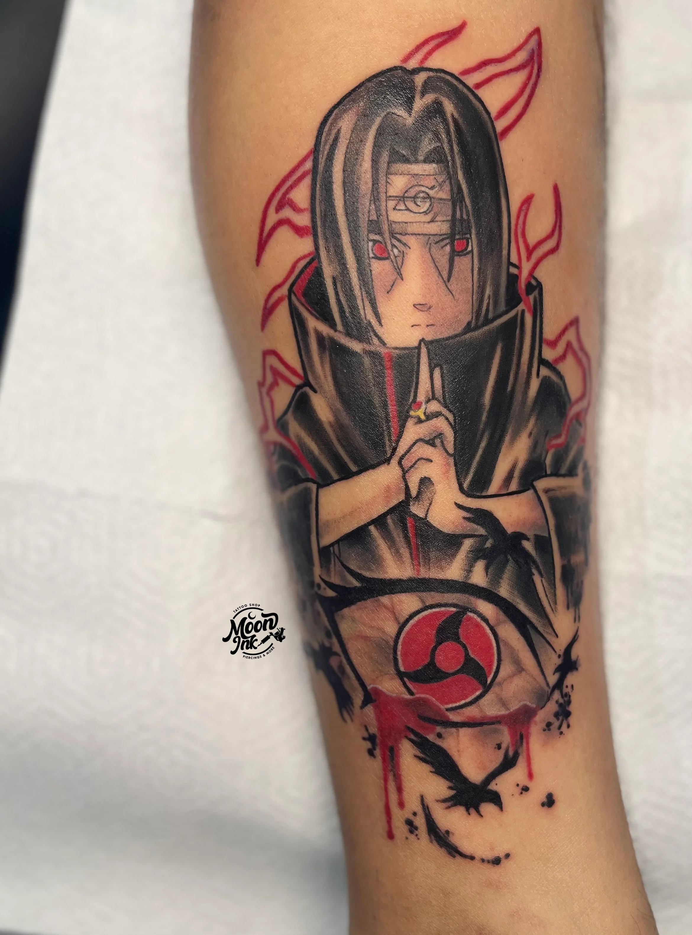 Tatuaje Itachi a color